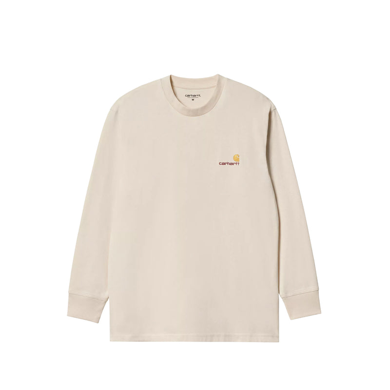 Carhartt WIP L/S AMERICAN SCRIPT T-SHIRT, Natural