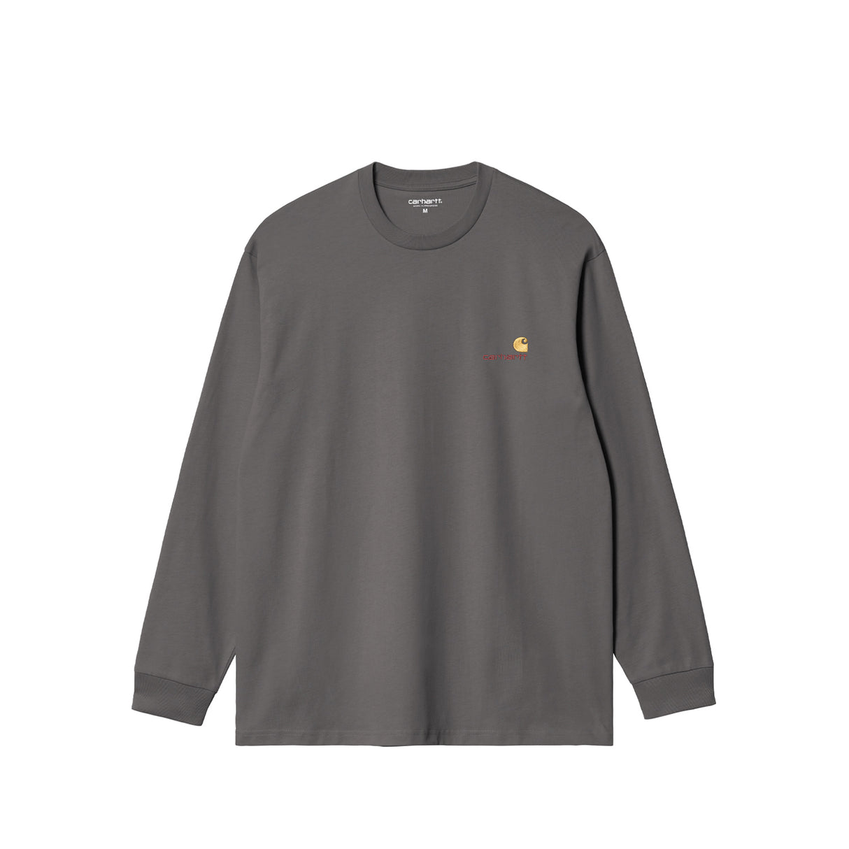 Carhartt WIP L/S AMERICAN SCRIPT T-SHIRT, Graphite