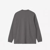 Carhartt WIP L/S AMERICAN SCRIPT T-SHIRT, Graphite