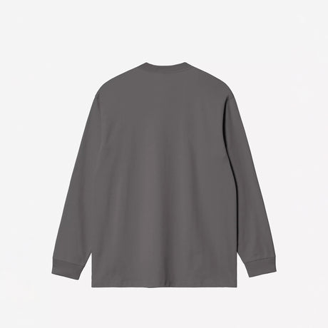 Carhartt WIP L/S AMERICAN SCRIPT T-SHIRT, Graphite
