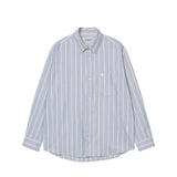 Carhartt WIP L/S BEALE SHIRT, Gentle Blue/White