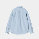 Carhartt WIP L/S BOLTON SHIRT, Air Sky (Garment Dyed)