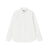 Carhartt WIP L/S BOLTON SHIRT, White (Garment Dyed)