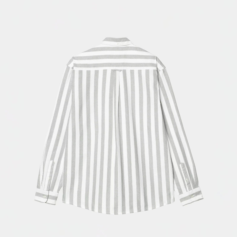 Carhartt WIP L/S DILLION SHIRT DILLION STRIPE, Park/White