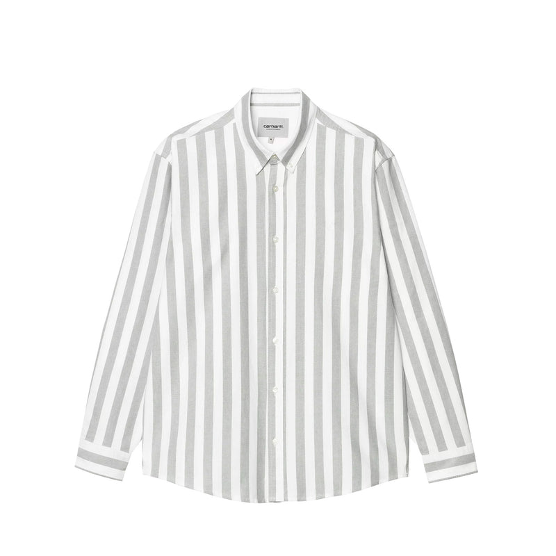 Carhartt WIP L/S DILLION SHIRT DILLION STRIPE, Park/White