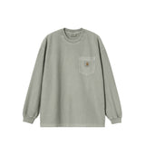 Carhartt WIP L/S LOOSE POCKET T-SHIRT, Shady Green Garment Dyed