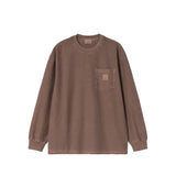 Carhartt WIP L/S LOOSE POCKET T-SHIRT, Tobacco Garment Dyed