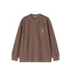 Carhartt WIP L/S LOOSE POCKET T-SHIRT, Tobacco Garment Dyed