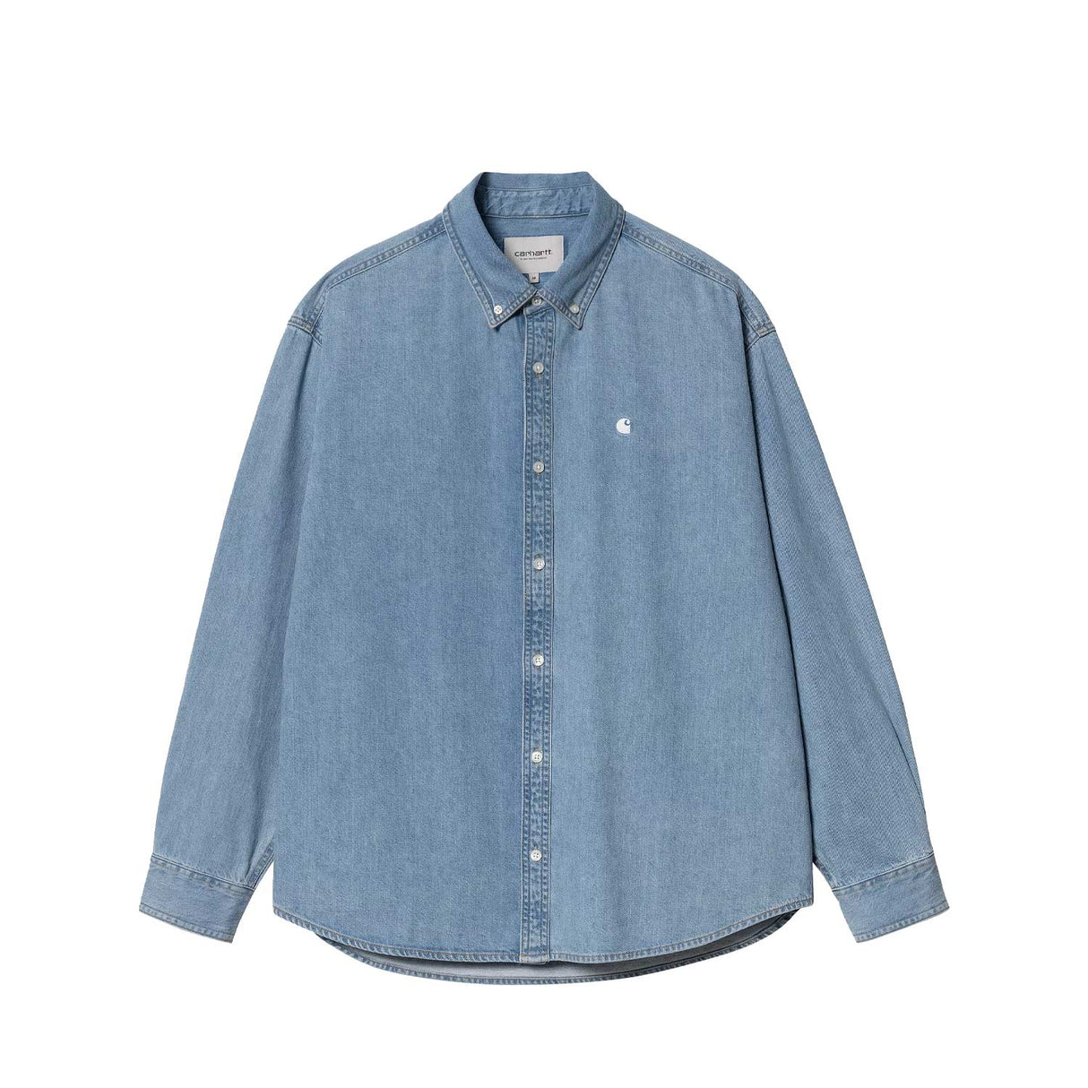 Carhartt WIP L/S LUCAS SHIRT, Blue Bleached