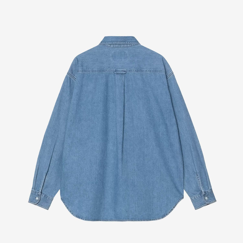 Carhartt WIP L/S LUCAS SHIRT, Blue Stone Washed
