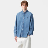 Carhartt WIP L/S LUCAS SHIRT, Blue Stone Washed