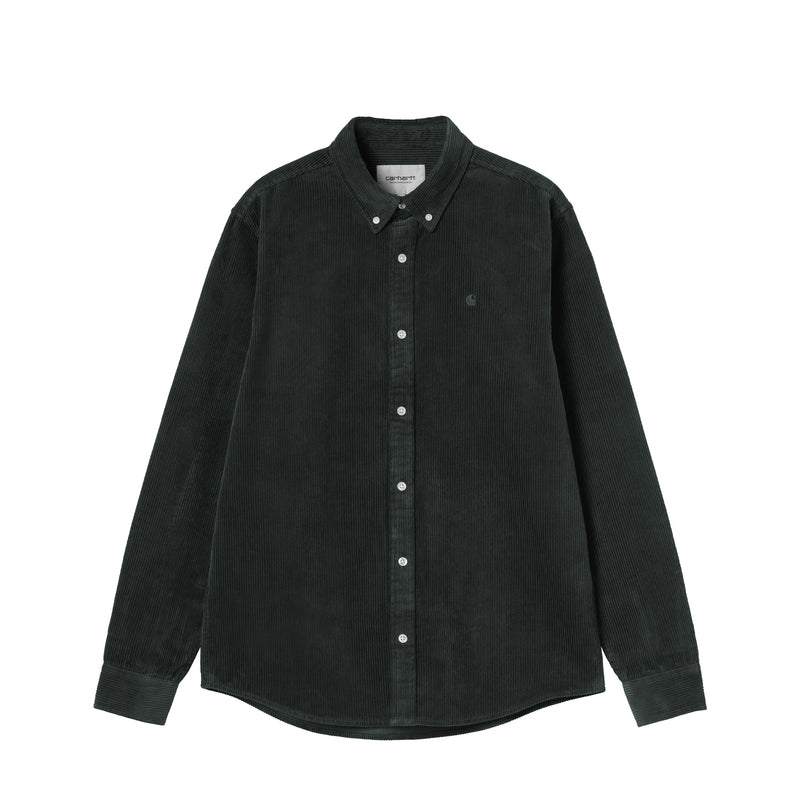 Carhartt WIP L/S MADISON CORD SHIRT, Raven