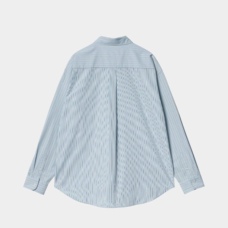 Carhartt WIP L/S NOTUS SHIRT BOVA STRIPE, Bluebird