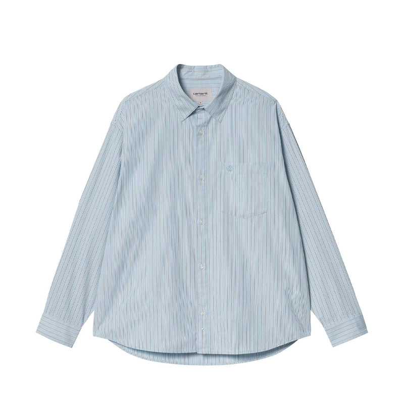 Carhartt WIP L/S NOTUS SHIRT BOVA STRIPE, Bluebird