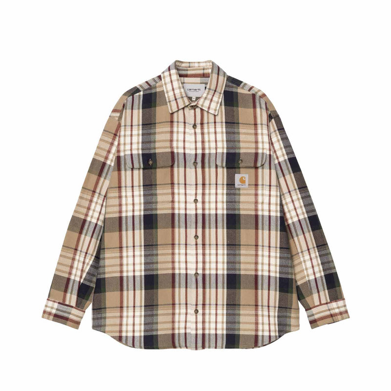 Carhartt WIP L/S TAMBLYN SHIRT TAMBLYN CHECK, Tamblyn Check Leather