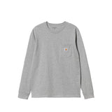 Carhartt WIP L/S POCKET T-SHIRT, Grey Heather