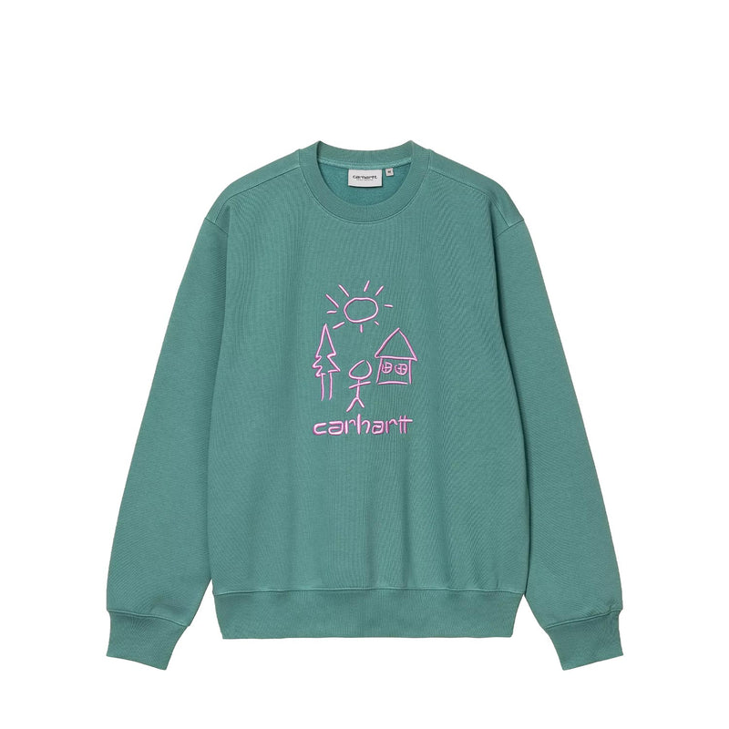 Carhartt WIP MASTERPIECE SWEATSHIRT, Saguaro/Pink
