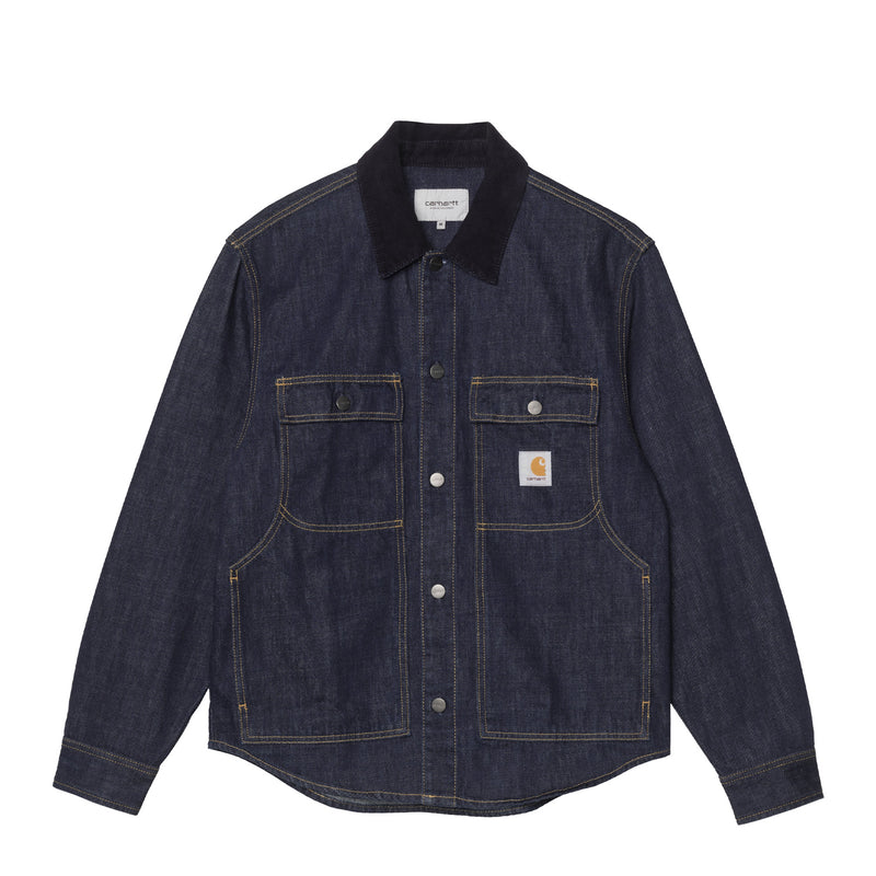 Carhartt WIP OAKLAND SHIRT JACKET, Blue/Dark Navy, Rinsed