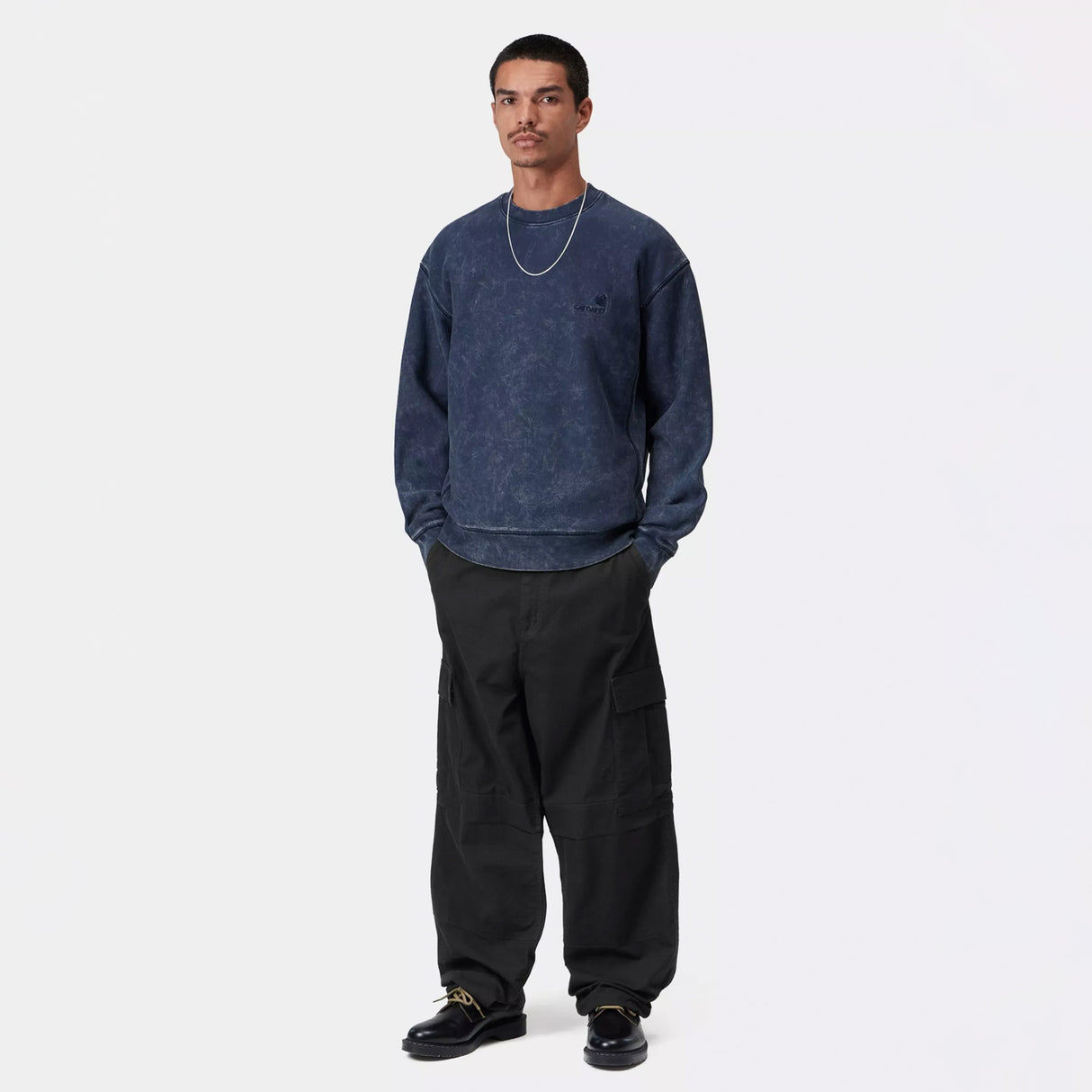 Carhartt WIP OG CARGO PANT, Black Stone Washed