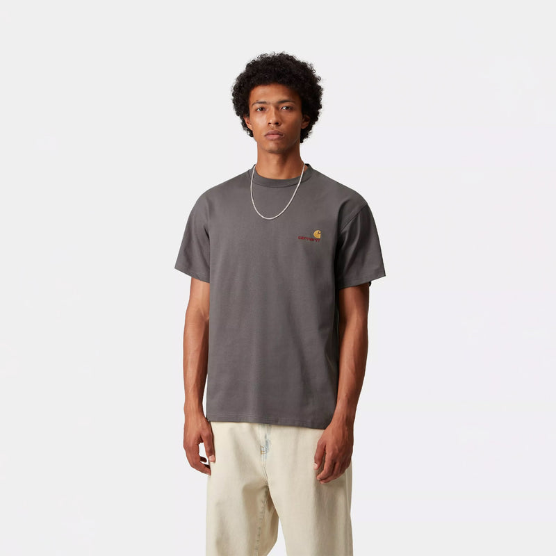 Carhartt WIP S/S AMERICAN SCRIPT T-SHIRT, Porphyry