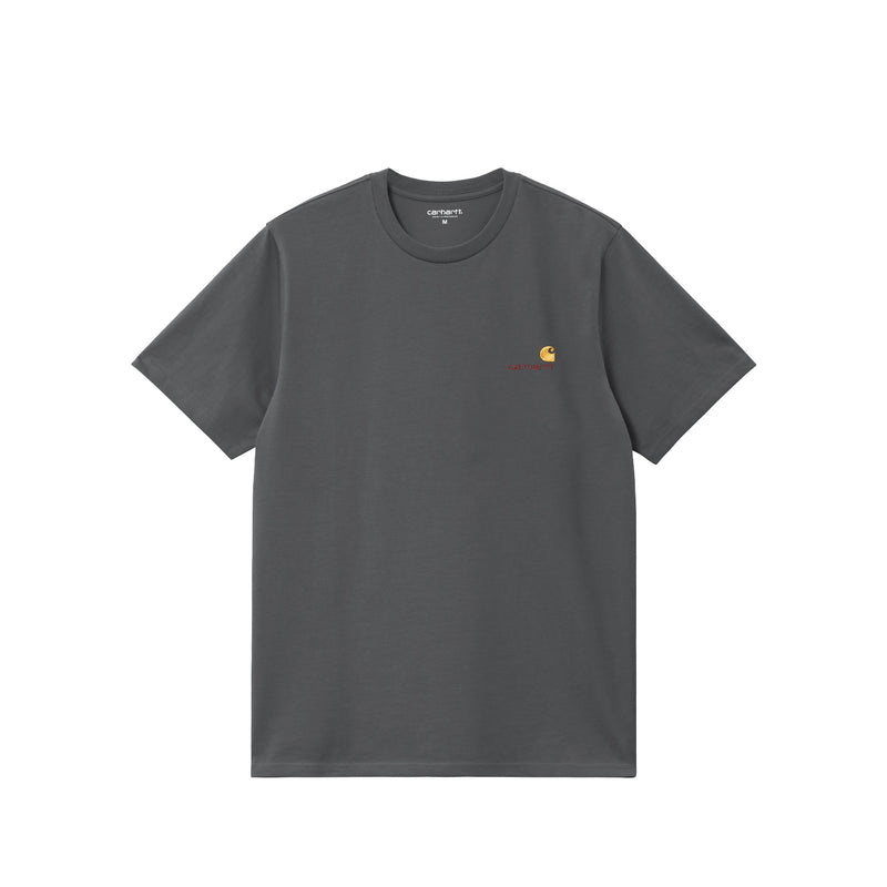 Carhartt WIP S/S AMERICAN SCRIPT T-SHIRT, Graphite
