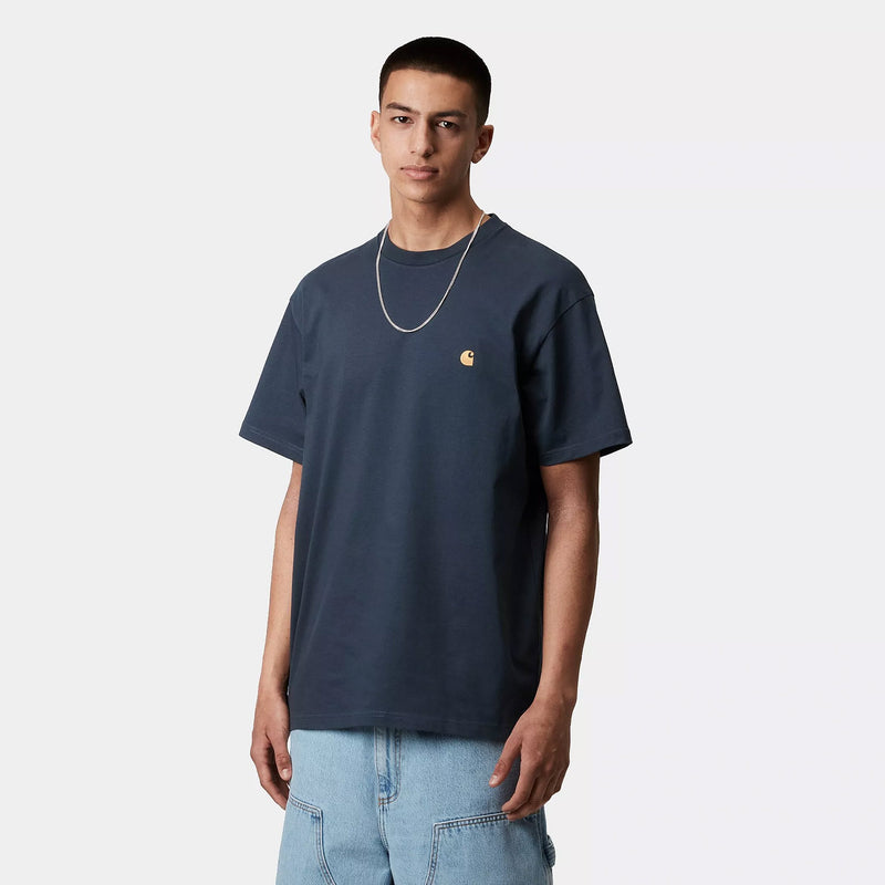 Carhartt WIP S/S CHASE T-SHIRT, Dusky Blue