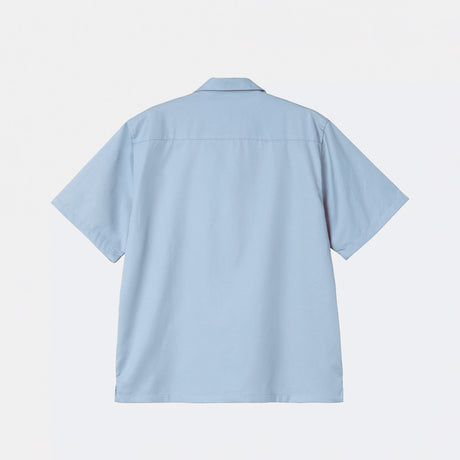 Carhartt WIP S/S DELRAY SHIRT, Frosted Blue/White