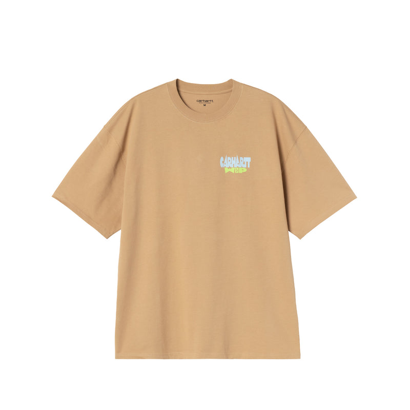 Carhartt WIP S/S LUGGAGE LABEL T-SHIRT, Dusty H Brown