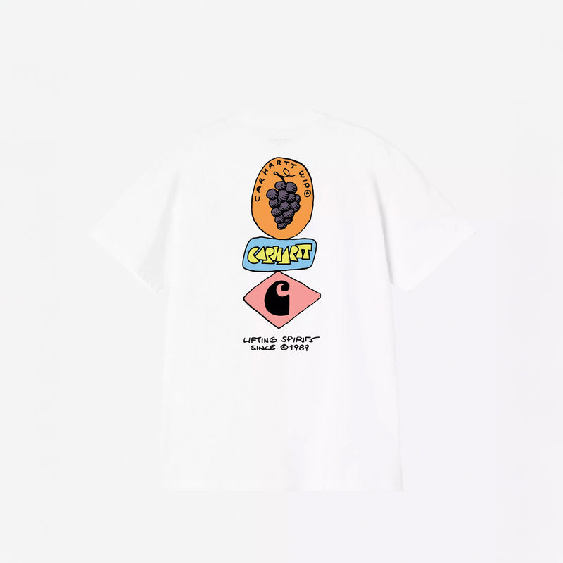 Carhartt WIP S/S STACKED GRAPES T-SHIRT, White