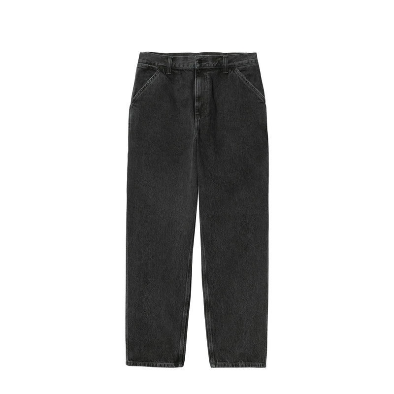 Carhartt WIP SINGLE KNEE PANT, Black Stone Washed