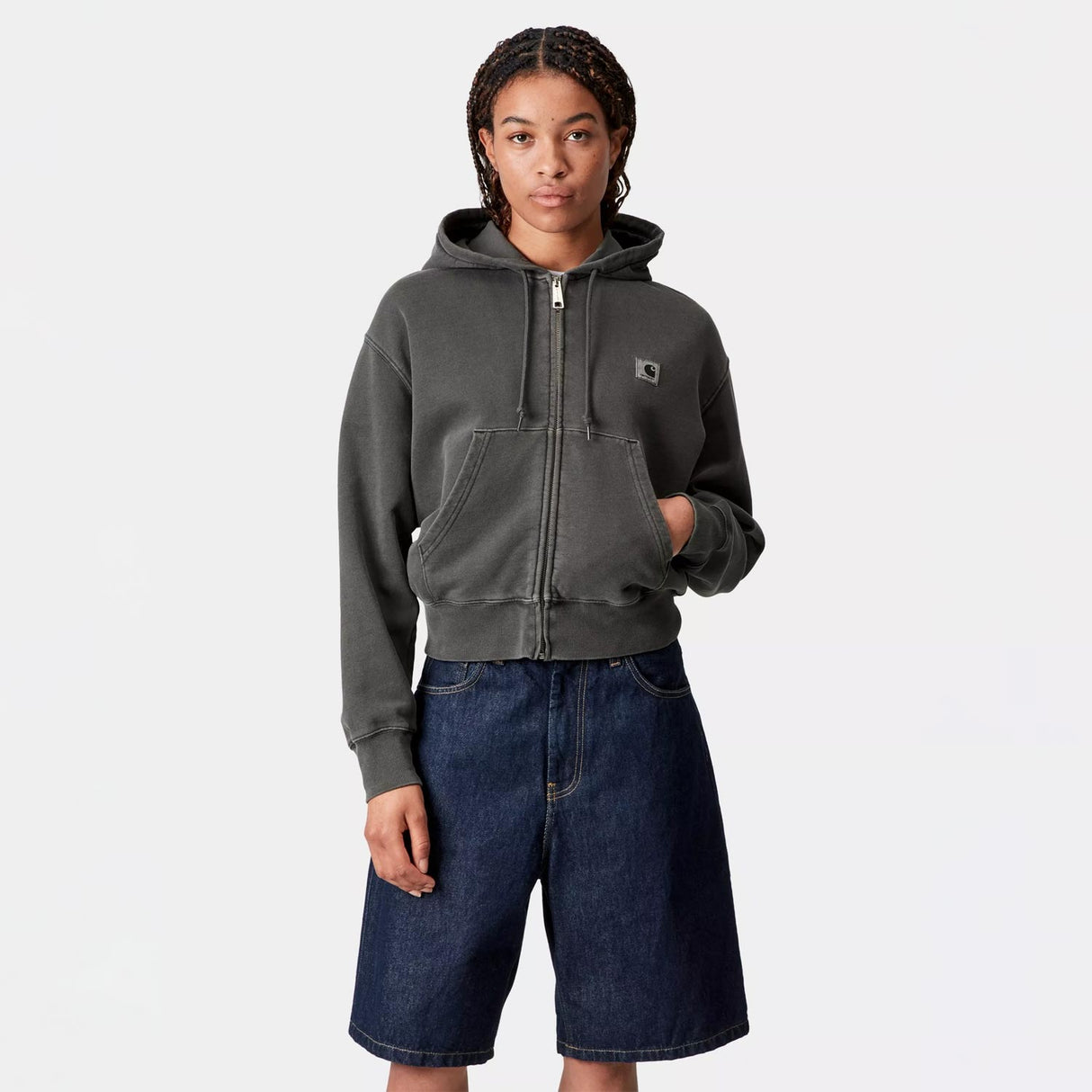 Carhartt WIP W' HOODED NELSON JACKET, Black