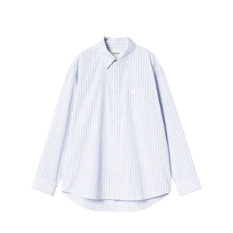 Carhartt WIP W' L/S KEENE SHIRT KEENE STRIPE, White