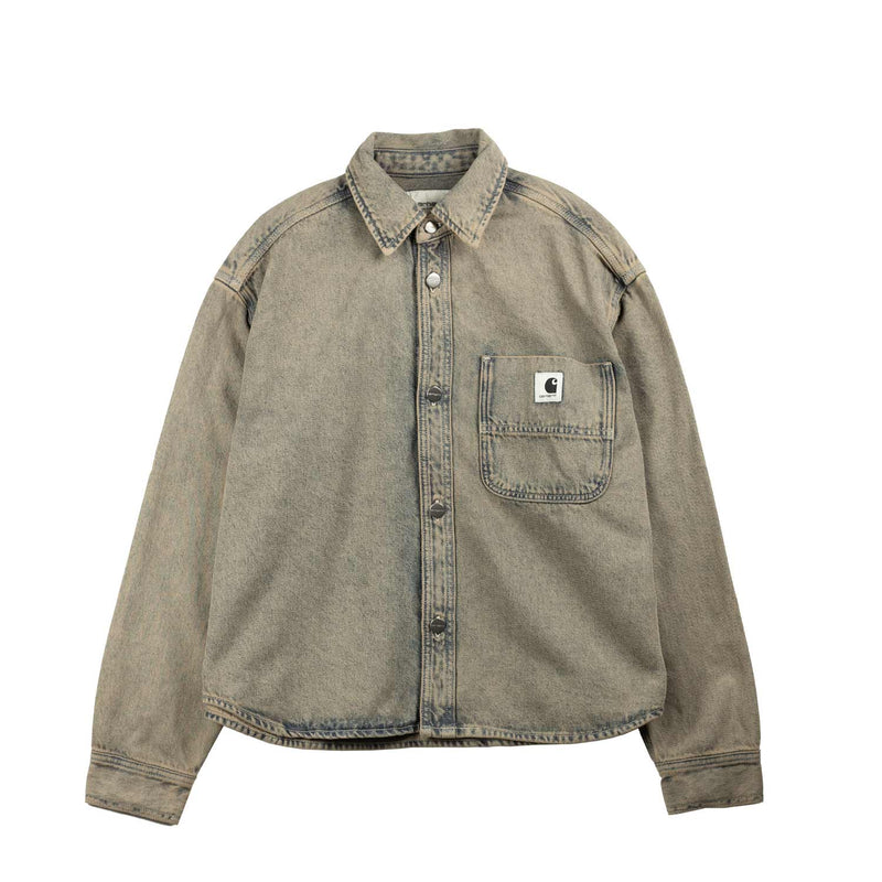 Carhartt W' GEORGIA SHIRT JAC, Blue/Leather