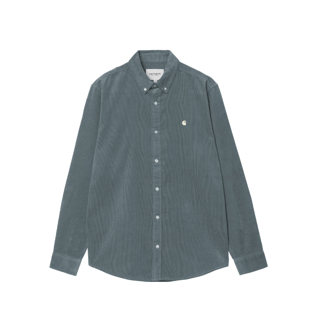 Carhatt WIP L/S MADISON FINE CORD SHIRT, Cozy Blue/Wax