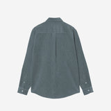 Carhatt WIP L/S MADISON FINE CORD SHIRT, Cozy Blue/Wax