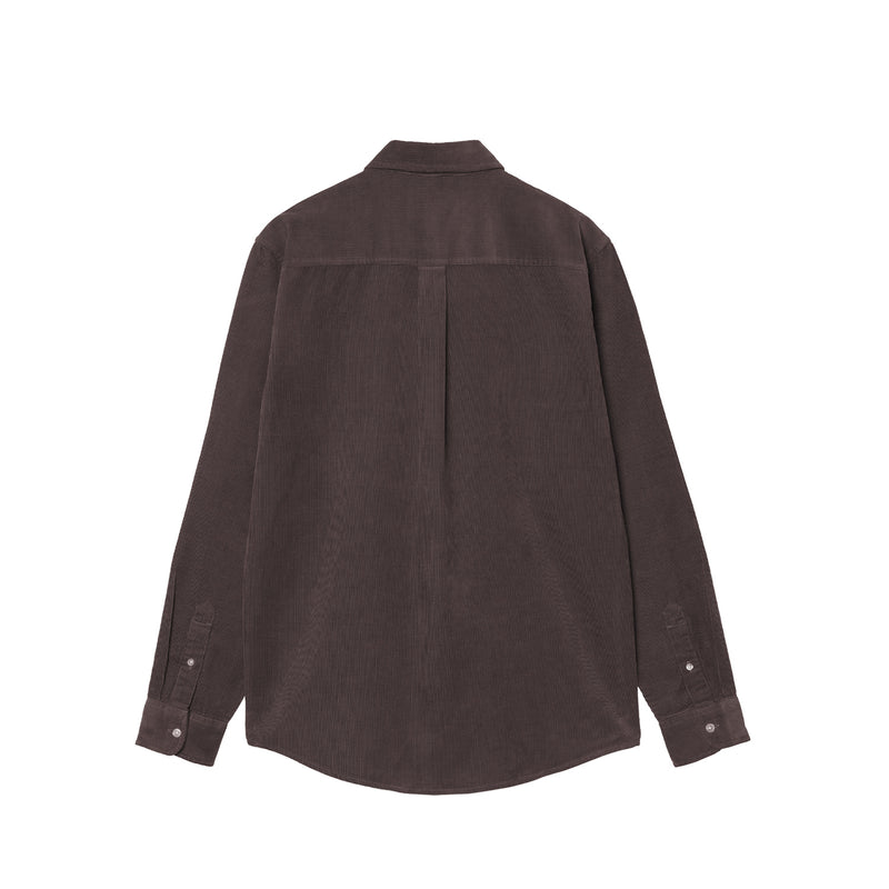 Carhatt WIP L/S MADISON FINE CORD SHIRT, Shale/Wax
