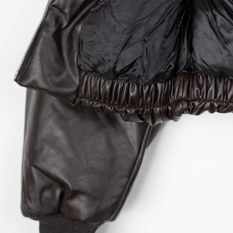 Acne Studios COATED BOMBER JACKET, Dark Brown