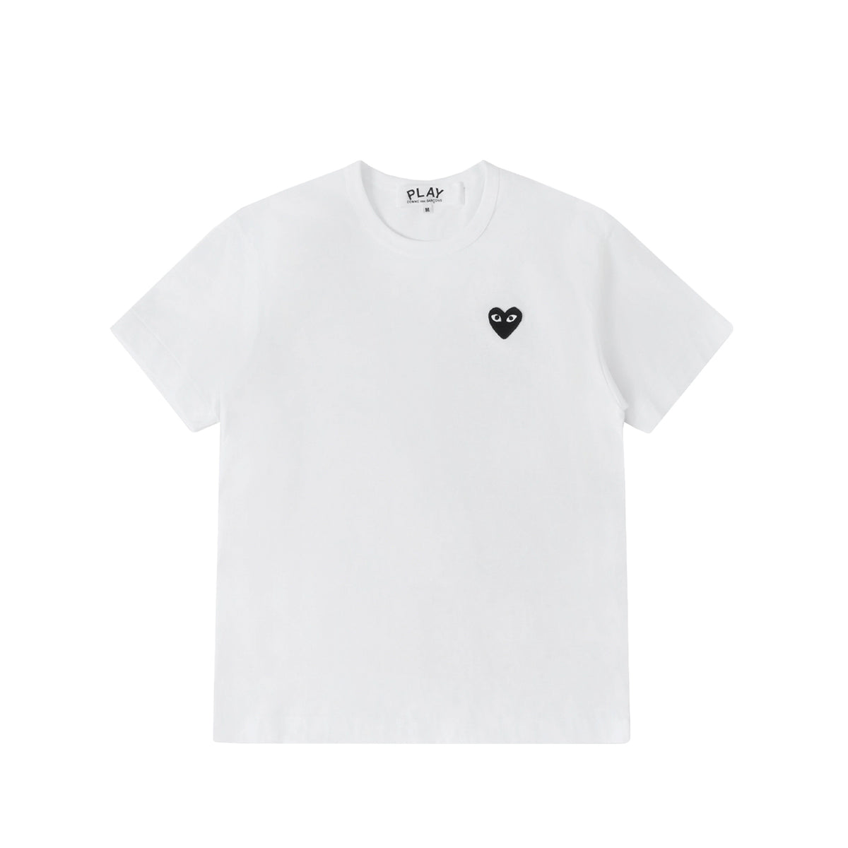 Comme des Garçons PLAY BLACK EMBLEM HEART T-SHIRT, White