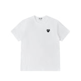 Comme des Garçons PLAY BLACK EMBLEM HEART T-SHIRT, White