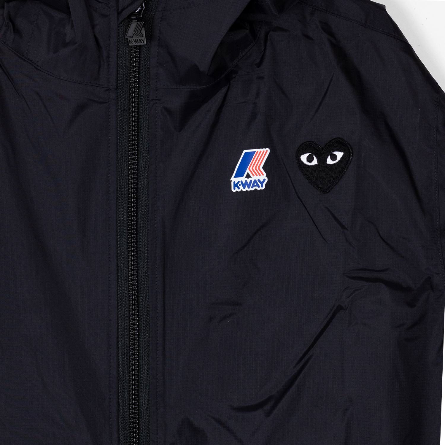 Comme des Garçons PLAY X K-WAY ZIP JACKET, Black – Beamhill