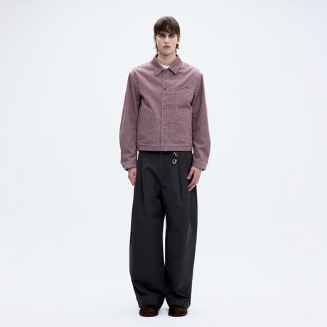 Coor CINCHED SIDE HEAVY CHINO PANTS, Charcoal