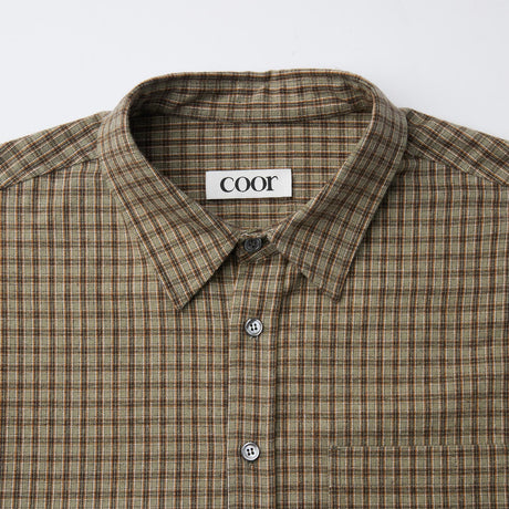 Coor GUN CLUB CHECK SHIRT, Sand Green