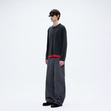 Coor MOLESKIN HIGH WAIST CURVE PANTS, Washed Charcoal