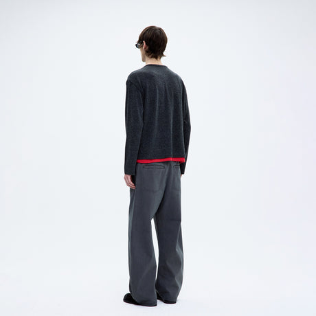 Coor MOLESKIN HIGH WAIST CURVE PANTS, Washed Charcoal
