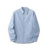 Coor PIN STRIPE POINTED SHIRT, Sky Blue