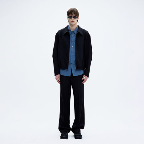 Coor WOOL BLOUSON JUMPER, Black
