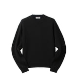 Coor WOOL CROPPED CREWNECK SWEATER, Black