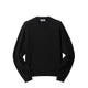 Coor WOOL CROPPED CREWNECK SWEATER, Black