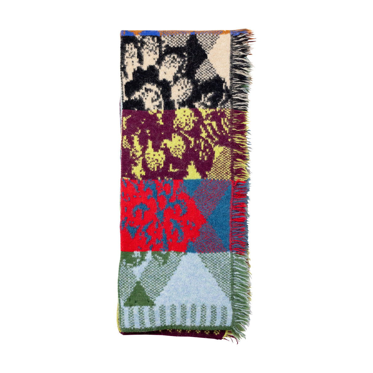 Dries Van Noten LONG WOOL SCARF, Light Blue