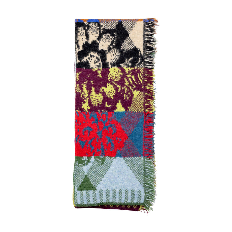 Dries Van Noten LONG WOOL SCARF, Light Blue